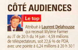 Mylène Farmer Tour 2009 Presse Tele 7 Jours 22 juin 2009