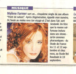 Mylène Farmer Presse Télé Moustique