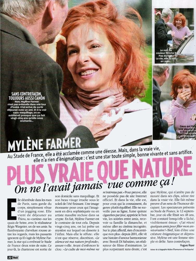 Mylène Farmer Presse Voici 25 septembre 2009