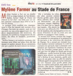 Mylène Farmer Presse 2010 Deuzio Le Jour 30 avril 2010