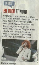 Mylène Farmer Presse Direct Soir 22 décembre 2010