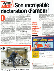Mylène Farmer Presse France Dimanche 10 décembre 2010