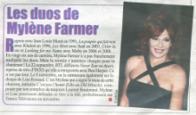 Mylène Farmer Presse France Soir 10 septembre 2010