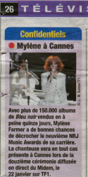 Mylène Farmer Presse France Soir 21 décembre 2010