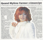 Mylène Farmer Presse Le courrier de l'Ouest 04 décembre 2010