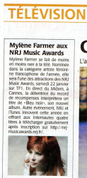 Mylène Farmer Presse Le Courrier de l'Ouest 21 décembre 2010