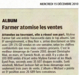 Mylène Farmer Presse Le Parisien 15 décembre 2010