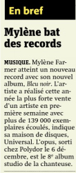 Mylène Farmer Presse Metro 15 décembre 2010