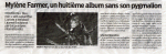 Mylène Farmer Presse Sud Ouest 06 décembre 2010