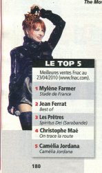 Mylène Farmer Presse Télé 2 semaines 03 mai 2010