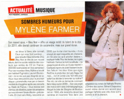 Mylène Farmer Presse Télé Magazine 10 janvier 2011