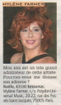 Mylène Farmer Presse Tele Z 07 février 2011
