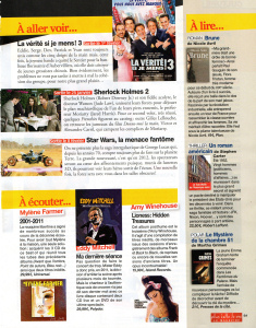 Mylène Farmer Presse Plus belle la vie le magazine Janvier 2012