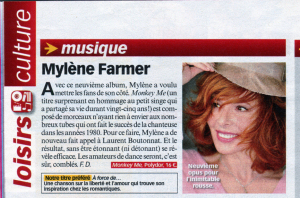 Mylène Farmer Presse Télé Loisirs 10 décembre 2012