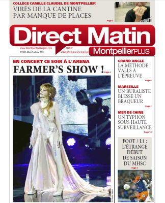 Mylène Farmer Presse Direct Matin 01er octobre 2013