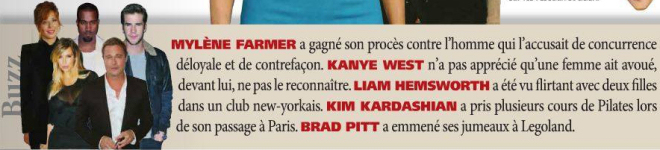 Mylène Farmer Presse Direct Matin 07 octobre 2013