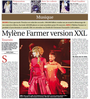 Mylène Farmer Presse La Montagne 26 septembre 2013