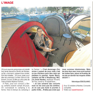 Mylène Farmer Presse Ouest France 08 octobre 2013