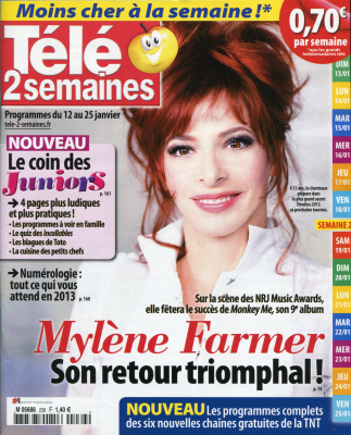 Mylène Farmer Presse Télé 2 semaines 07 janvier 2013